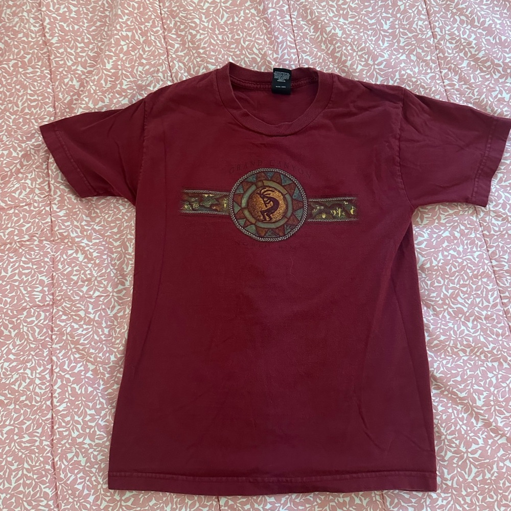 Hanes unisex vintage maroon Grand Canyon Nation Park Graphic Tee